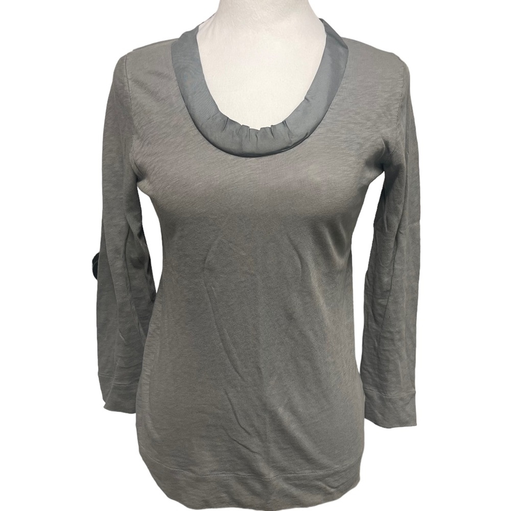 J Crew. Size medium. Gray light weight 100% cotton long sleeve jersey